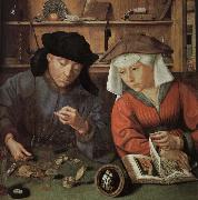 Quentin Massys Lending and his wife oil